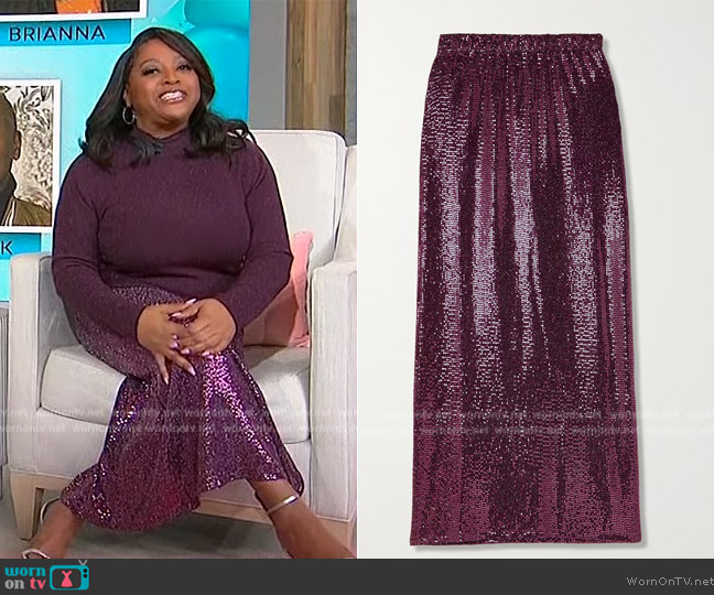 Dodo Bar Or Lidiya sequined stretch-tulle maxi skirt worn by Sherri Shepherd on Sherri