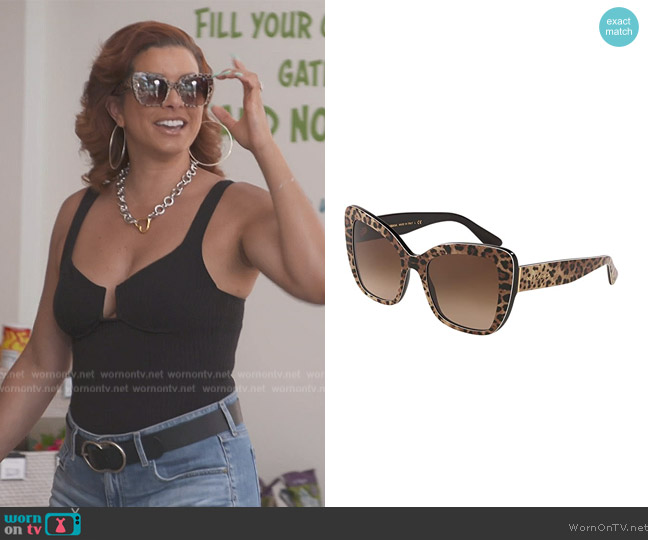 Dolce & Gabbana DG4348 in Leo Brown worn by Robyn Dixon on The Real Housewives of Potomac