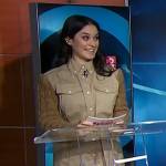 Donna’s beige cable knit sleeve shirtdress on Today