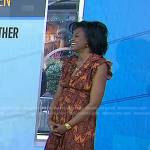 Dr. Angela Lamb’s printed ruffle dress on Today