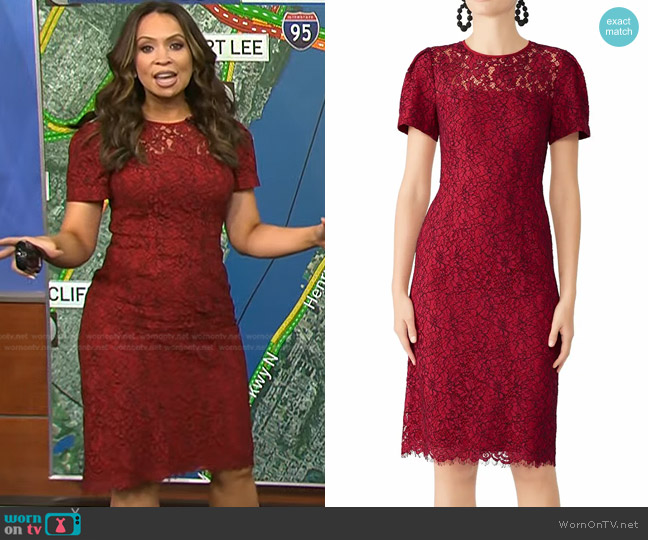 Draper James Lace Sheath Dress worn by Adelle Caballero on Today