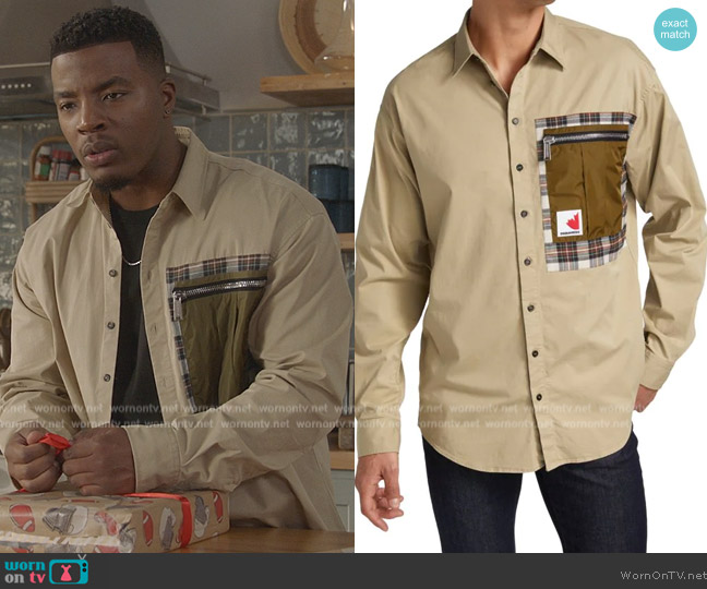 Dsquared2 Patch Drop Shirt worn by Spencer James (Daniel Ezra) on All American