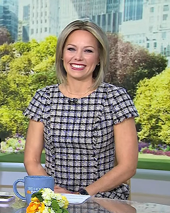 Dylan’s grid check tweed dress on Today