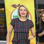 Dylan’s multicolor tweed dress on Today