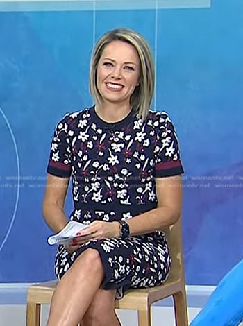 Dylan’s navy floral dress on Today