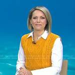 Dylan’s yellow cable knit vest on Today