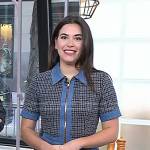 Elena Besser’s tweed zip front dress on Today