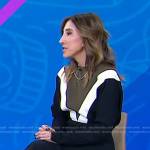 Dr. Elisa Hallerman’s black colorblock dress on Today