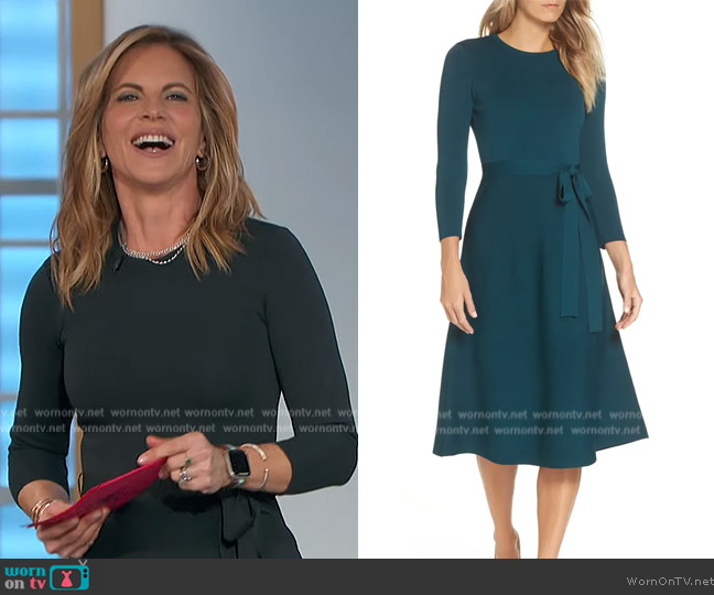 Eliza J Fit & Flare Sweater Dress worn by Natalie Morales on The Talk