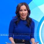Eva’s gold buckle belt on Good Morning America