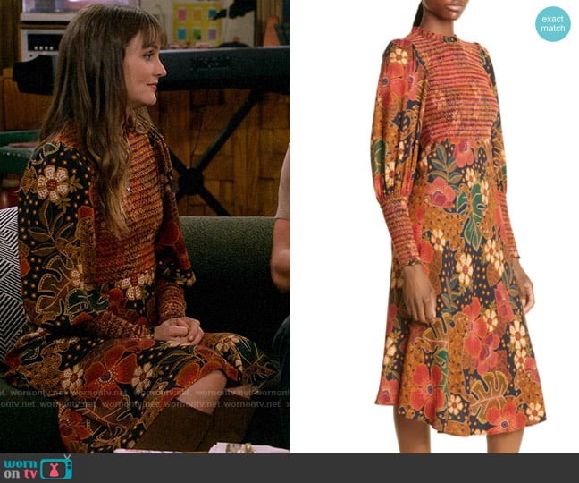 Farm Rio Flowered Leopards Dress worn by Meredith (Leighton Meester) on How I Met Your Father