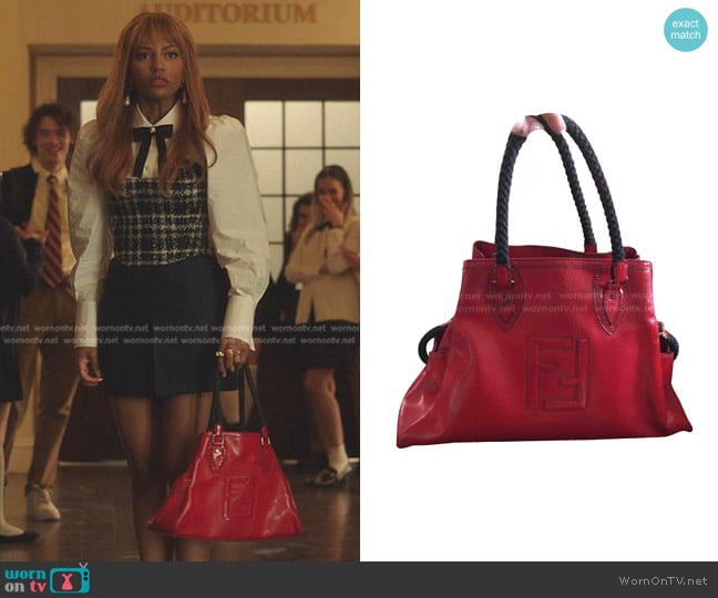 Fendi Patent Leather Bag worn by Monet de Haan (Savannah Lee Smith) on Gossip Girl