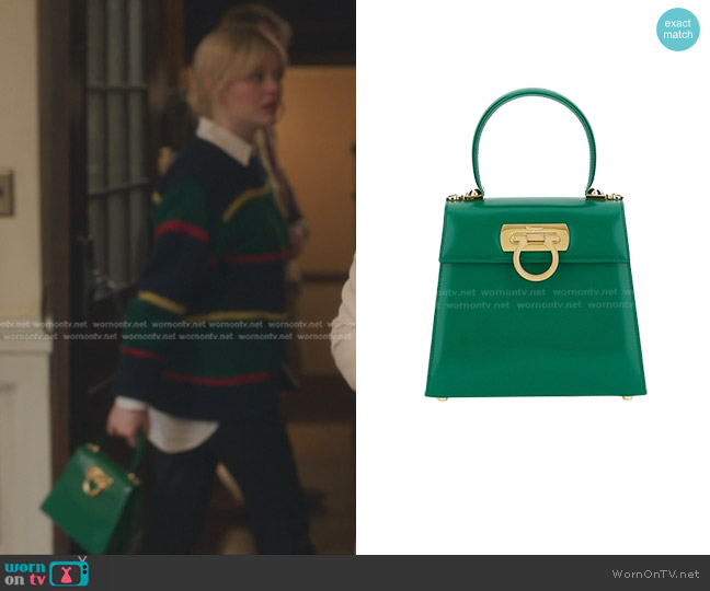 Ferragamo Iconic Top Handle worn by Audrey Hope (Emily Alyn Lind) on Gossip Girl