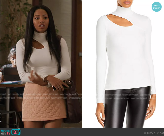 Fore Cutout Turtleneck Top worn by Thea (Camille Hyde) on All American Homecoming