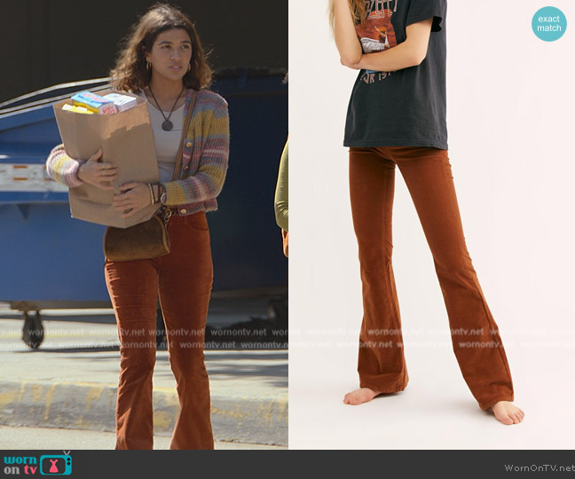 Free People Pull On Corduroy Flare worn by Jess Valenzuela (Lisette Olivera) on National Treasure: Edge of History