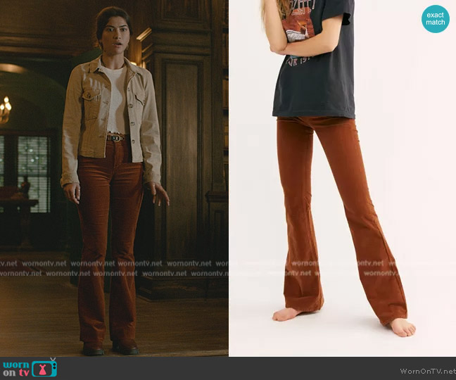 Free People Pull On Corduroy Flare worn by Jess Valenzuela (Lisette Olivera) on National Treasure: Edge of History