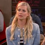 Gemma’s denim jacket with silver buttons on The Neighborhood
