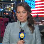 Ginger’s wool wrap coat on Good Morning America