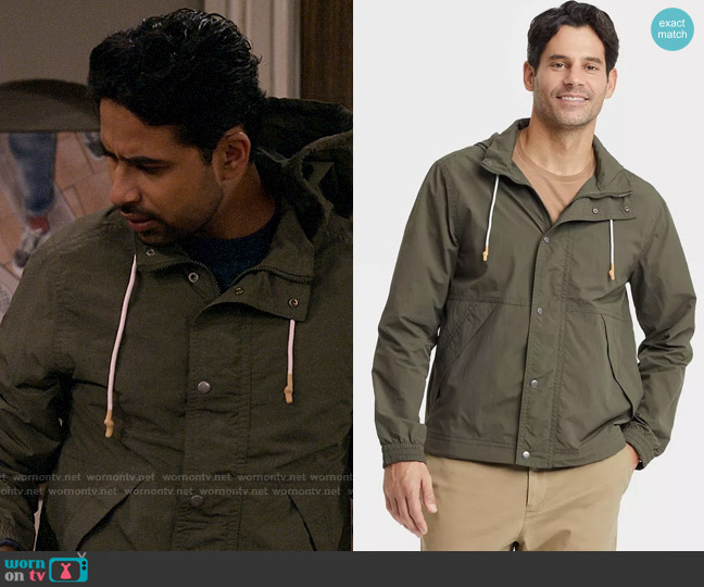 Goodfellow & Co Ripstop Rain Jacket worn by Sid (Suraj Sharma) on How I Met Your Father