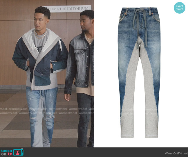 Greg Lauren Panelled Straight-leg Trousers worn by Damon (Peyton Alex Smith) on All American Homecoming