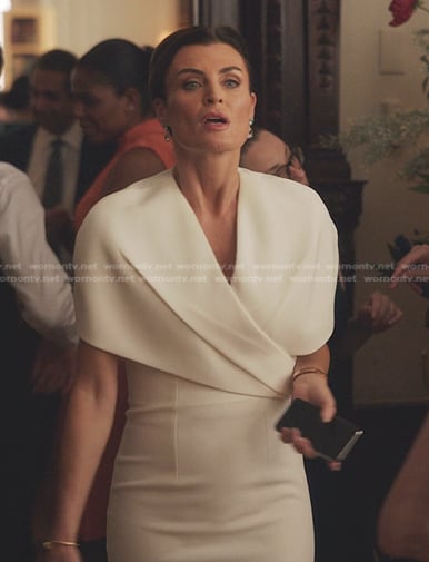 Helena’s white cape dress on Gossip Girl