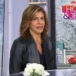 Hoda’s black leather cropped jacket on Today