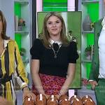 Jenna’s black puff sleeve sweater and floral skirt on Today