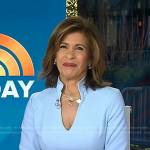 Hoda’s light blue v-neck dress on Today