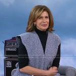 Hoda’s grey sleeveless wrap jacket on Today