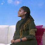 Isha Sesay’s green ribbed knit dress on Today
