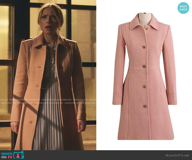 J. Crew New Lady Day Topcoat in Italian double-cloth wool worn by Kate Keller (Tavi Gevinson) on Gossip Girl
