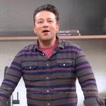 Jamie Oliver’s brown striped shirt on Good Morning America
