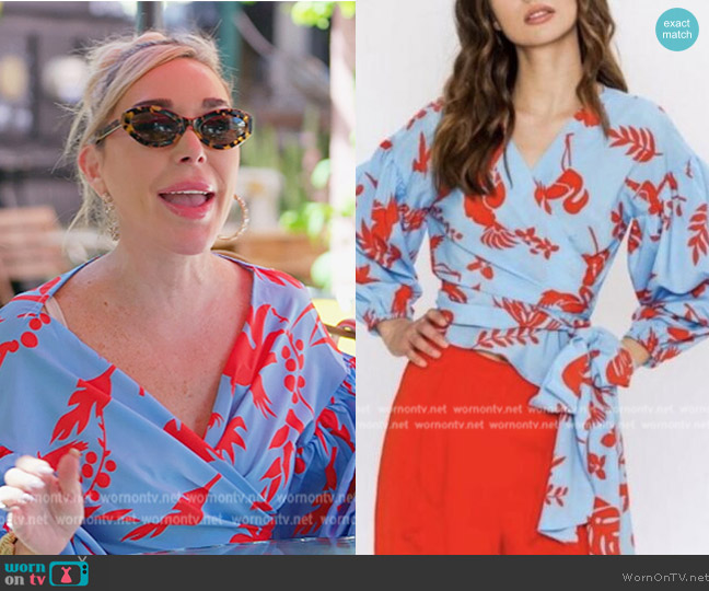 Jealous Tomato Wrap Top worn by Marysol Patton (Marysol Patton) on The Real Housewives of Miami