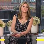 Jenna’s black floral sleeveless dress on Today