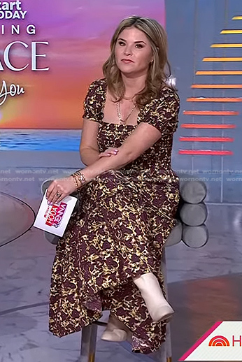 Jenna’s brown floral smocked dress on Today