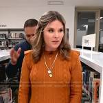 Jenna’s orange cable knit dress on Today