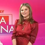 Jenna’s red satin midi dress on Today