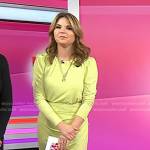 Jenna’s yellow long sleeve slit dress on Today
