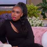 Jennifer’s black cutout midi dress on The Jennifer Hudson Show