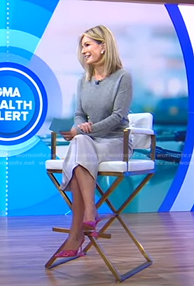 Jennifer’s pink PVC pumps on Good Morning America