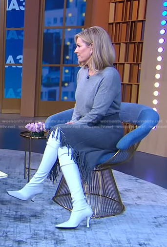 Jennifer’s white over the knee boots on Good Morning America
