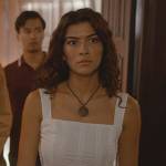Jess’s white stripe tank on National Treasure: Edge of History
