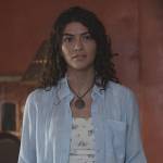 Jess’s white floral top on National Treasure: Edge of History