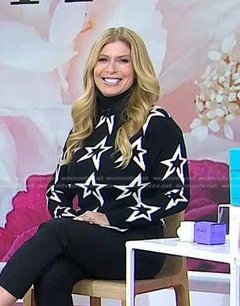 Jill’s black star print sweater on Today
