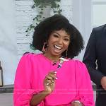 Jocelyn Delk Adams’s pink puff sleeve dress on Today