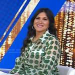 Joelle Garguilo’s green polka dot blouse on Today