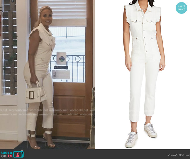 Joe's Jeans The Silvia Denim Jumpsuit worn by Gizelle Bryant on The Real Housewives of Potomac