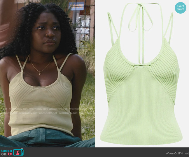 Jonathan Simkhai Hartley Tank Top worn by Tasha Rivers (Zuri Reed) on National Treasure: Edge of History