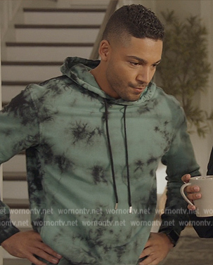 Jordan’s green tie dye hoodie on All American