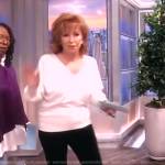 Joy’s black monogram logo Gucci boots on The View